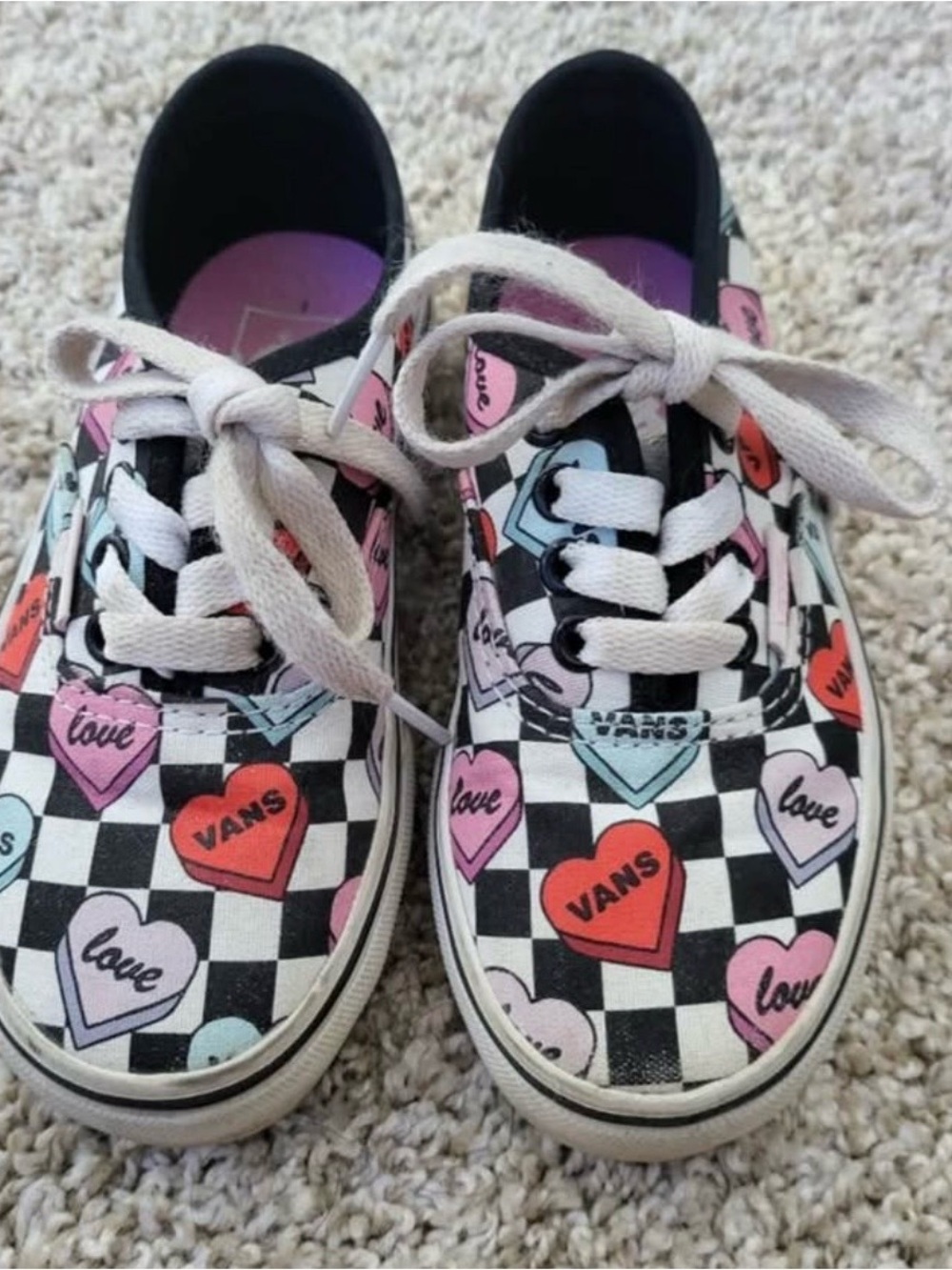Vans Low-Top Sneakers with Pink Insole and Black Upper